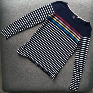 Boden // Multi Colored Striped Long Sleeve Shirt